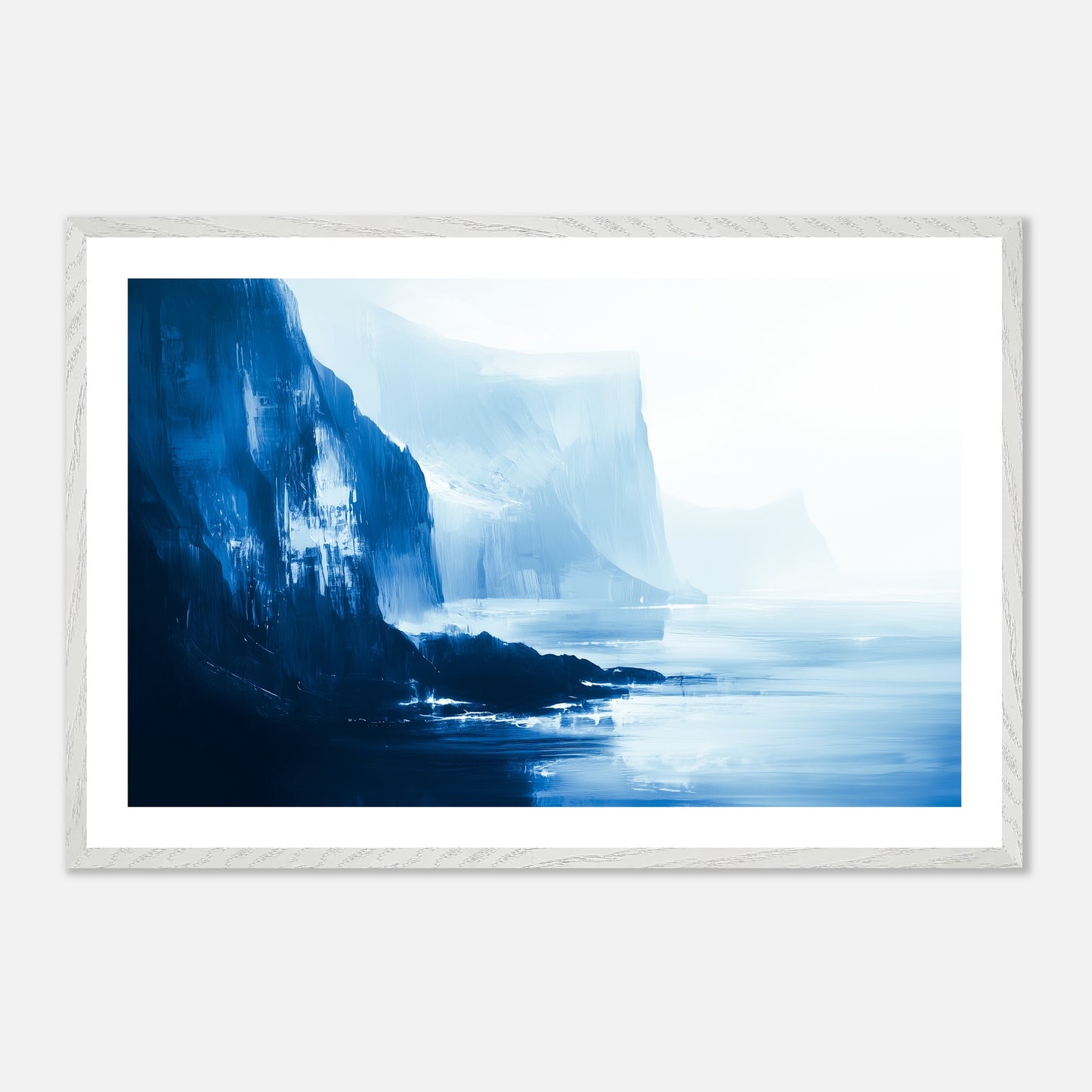 The Blue Citadel - Art print in white frame
