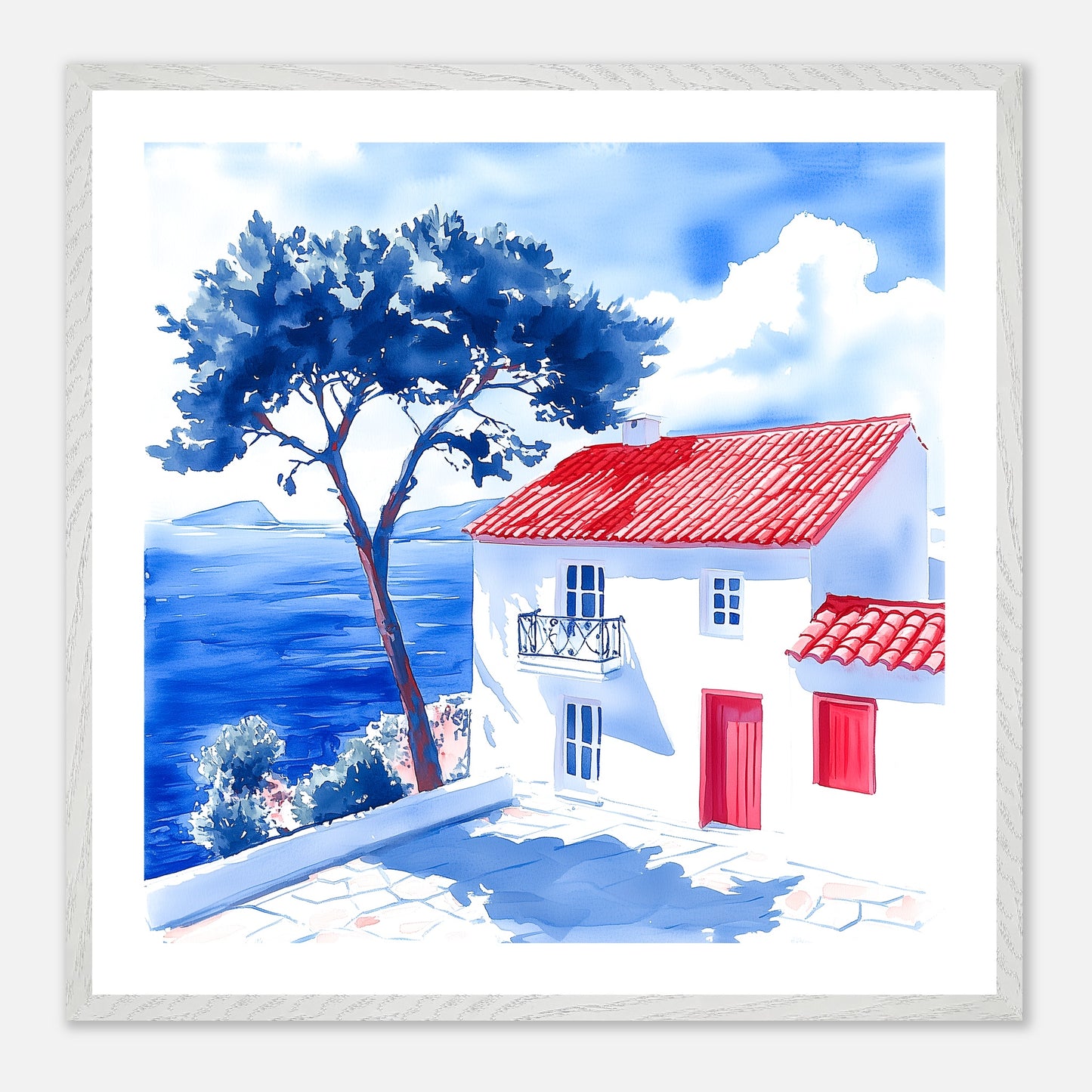 The Fixed Shadow - Art print in white frame