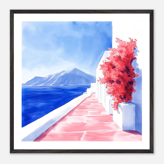 The Empty Path - Art print in black frame