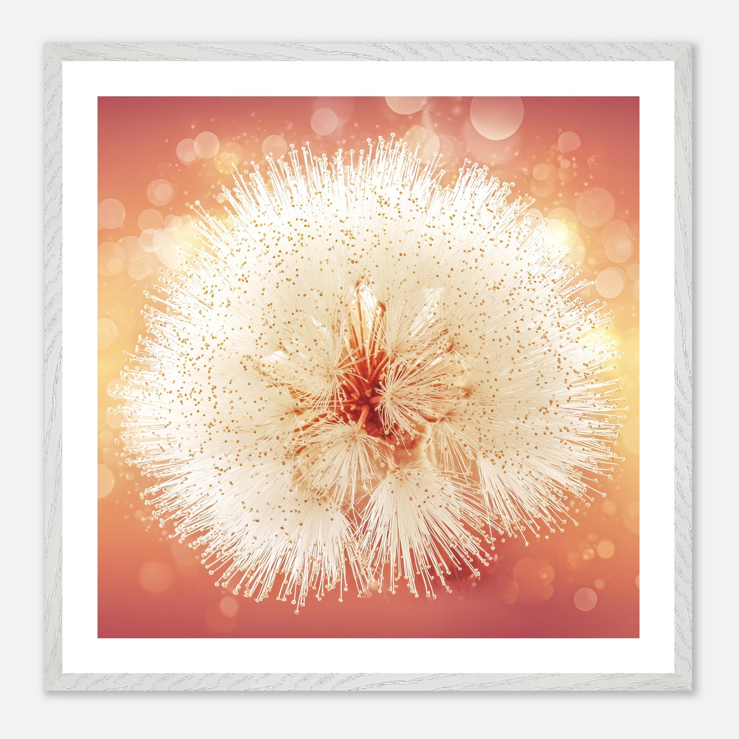 Sky Puff - Art print in white frame