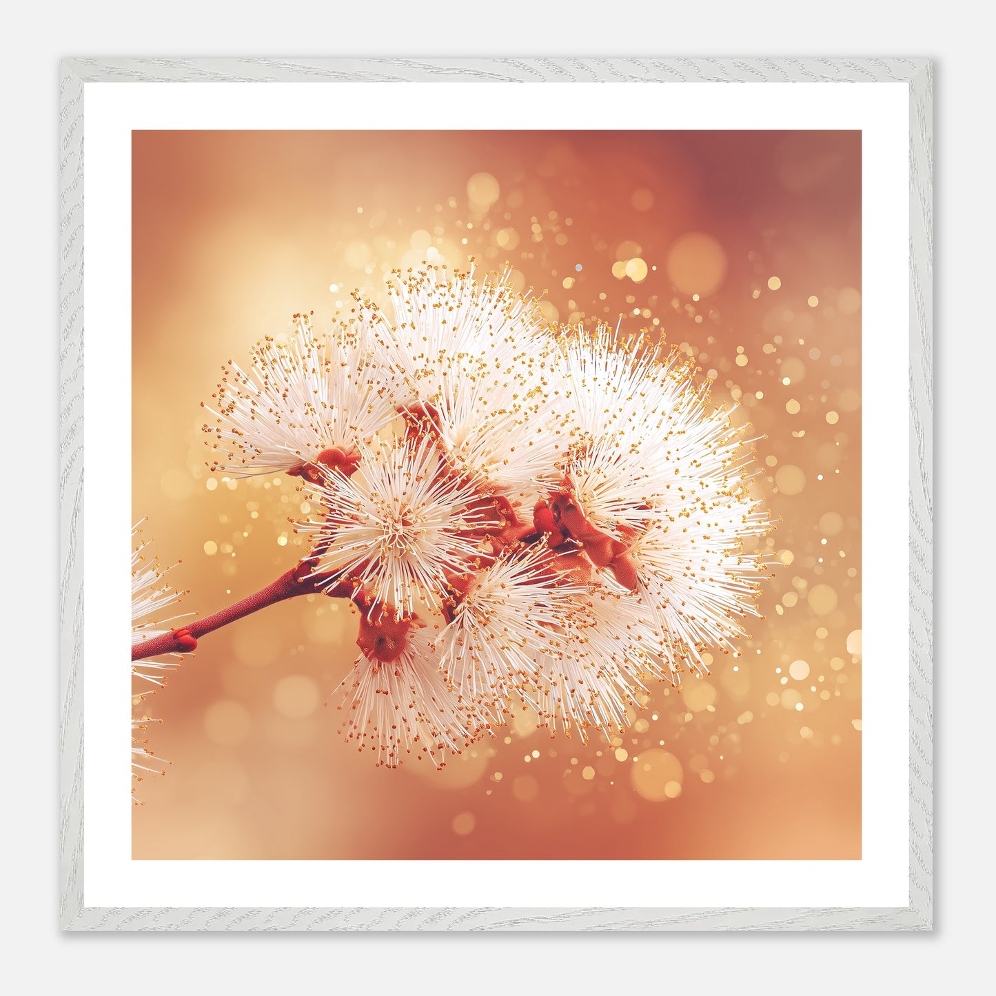 Air Blooms - Art print in white frame
