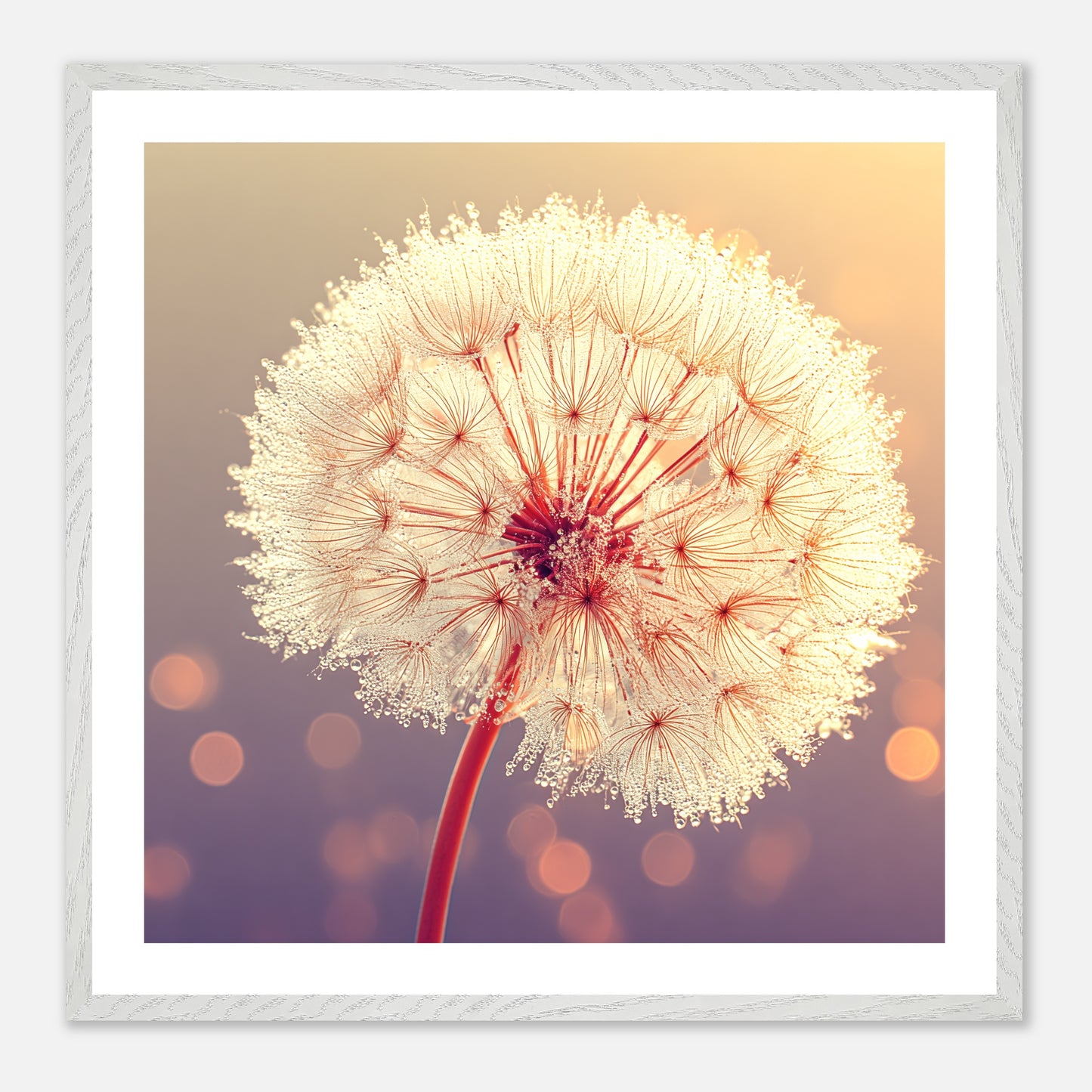 Golden Wish - Art print in white frame