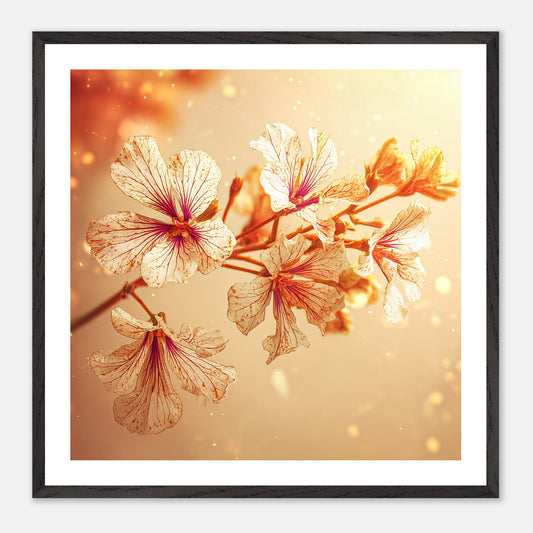 Whispers of Gold - Art print in black frame