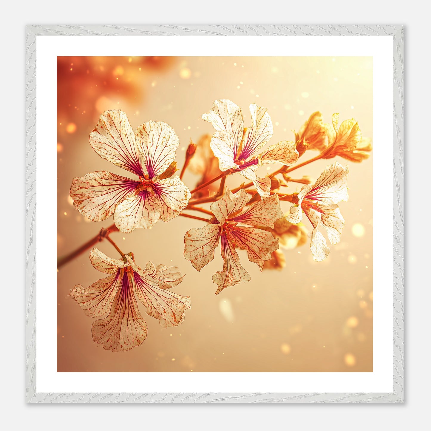 Whispers of Gold - Art print in white frame