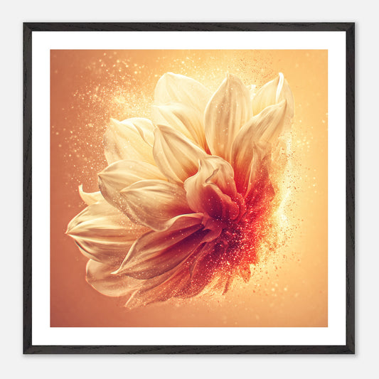 Sparked Bloom - Art print in black frame