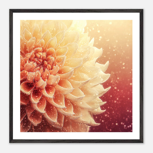 Petal Shimmer - Art print in black frame