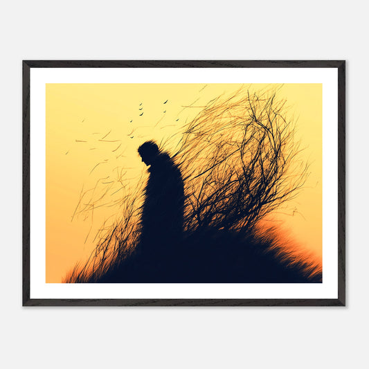 Erosion - Art print in black frame