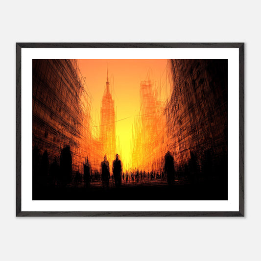 Toward The Glare - Art print in black frame