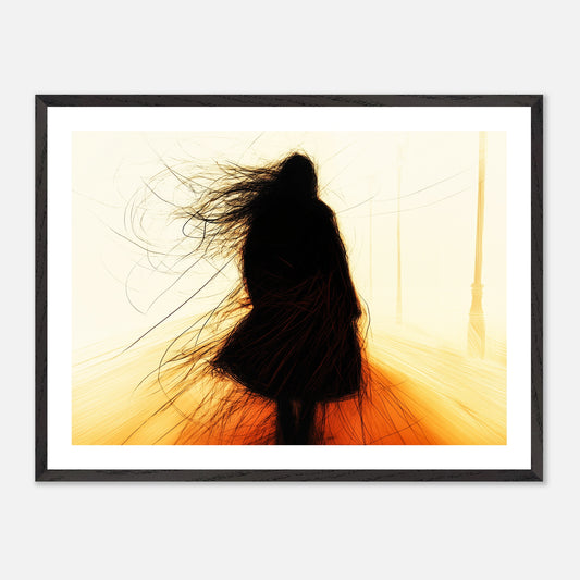 Losing Form - Art print in black frame