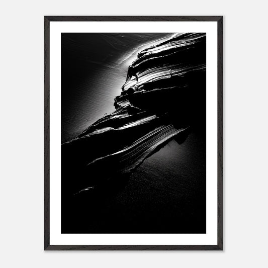 Sculpted Ridge - Art print in black frame