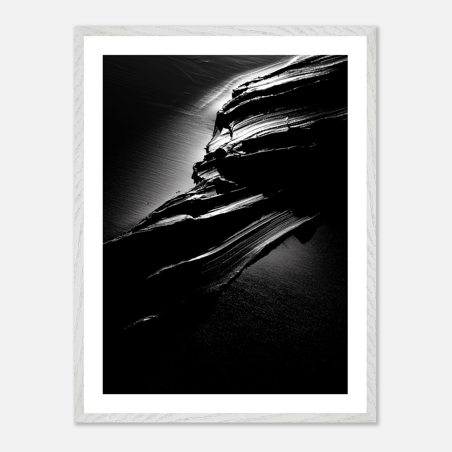 Sculpted Ridge - Art print in white frame