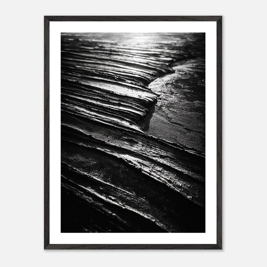Scarred Plain - Art print in black frame