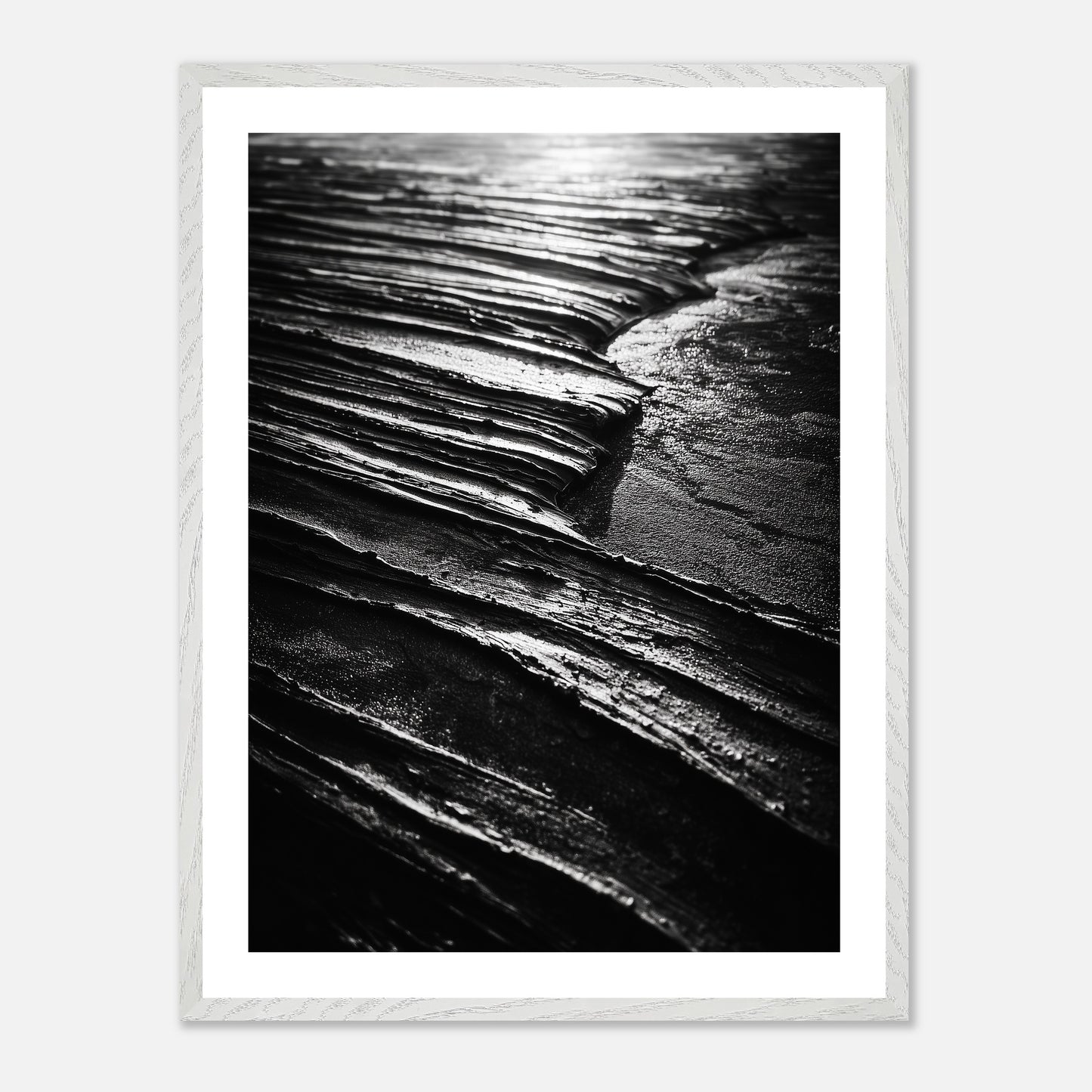 Scarred Plain - Art print in white frame