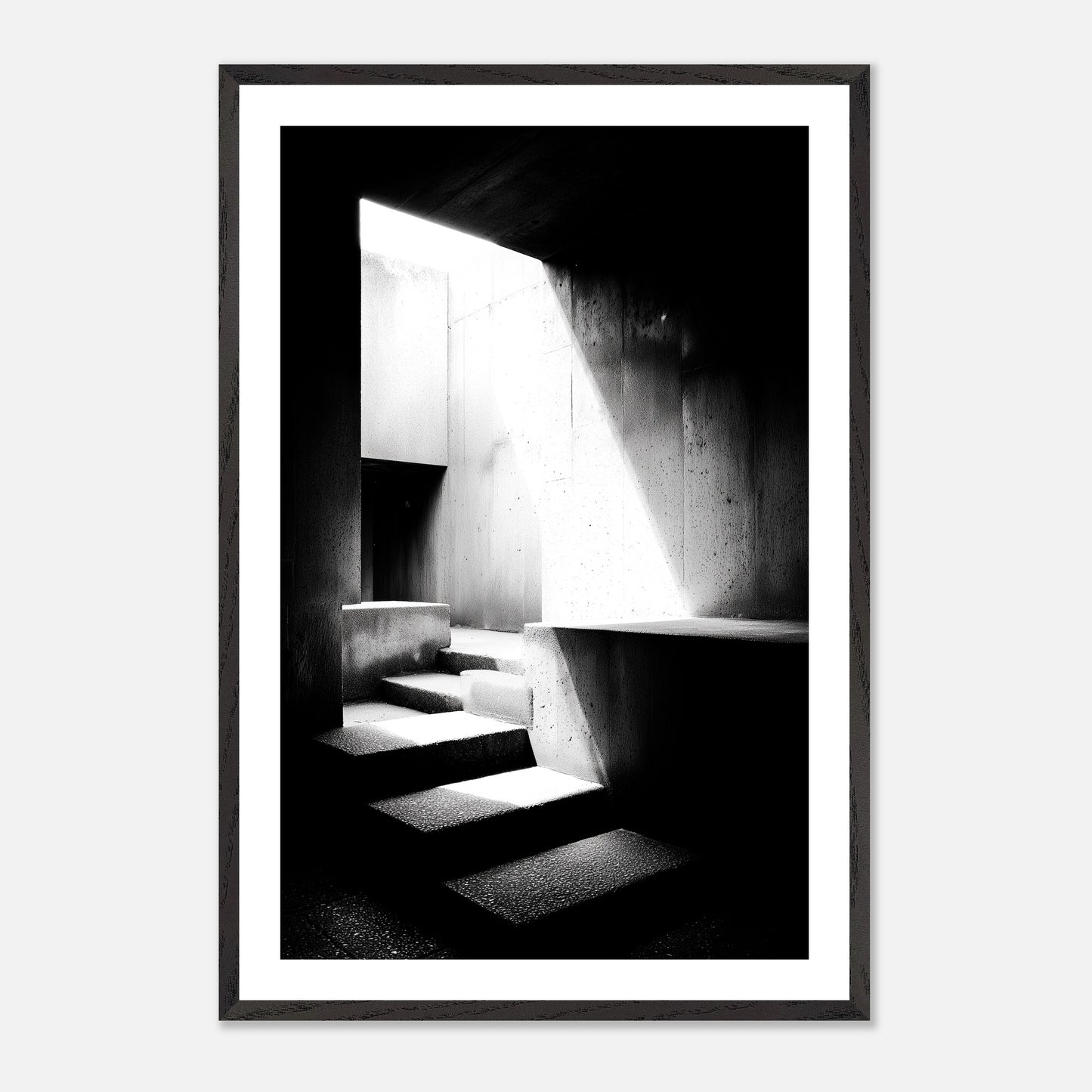 Light Descent - Art print in black frame