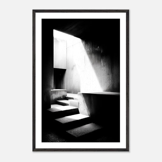 Light Descent - Art print in black frame