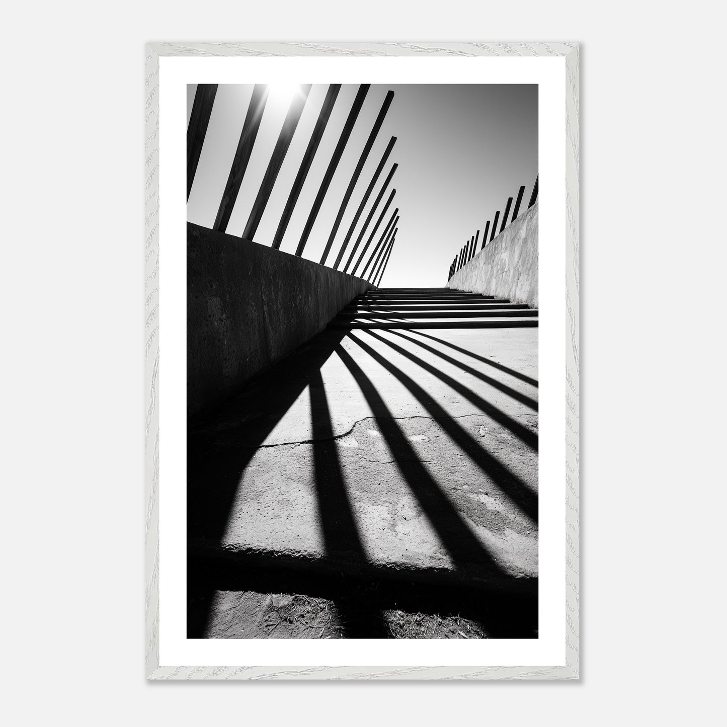 Shadow Array - Art print in white frame