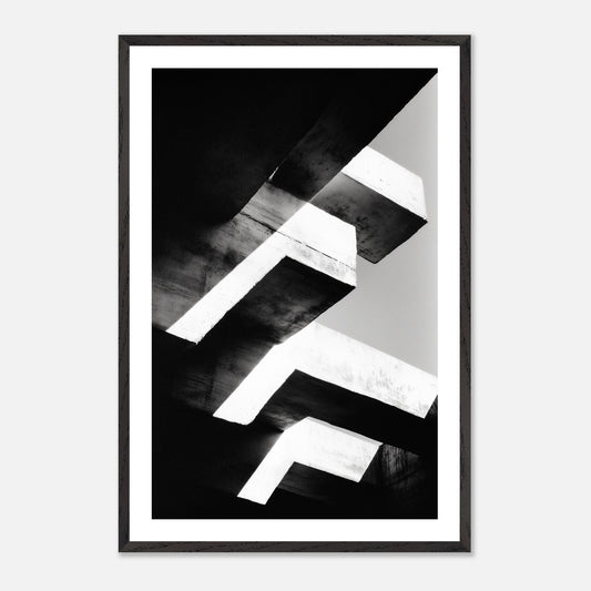 Beam Contrast - Art print in black frame
