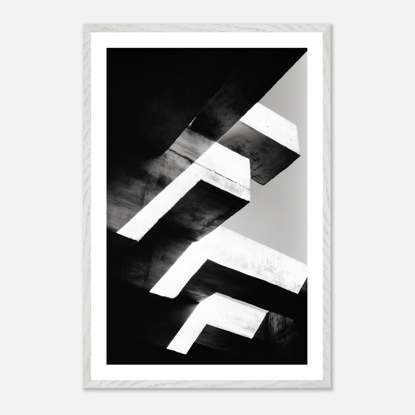 Beam Contrast - Art print in white frame