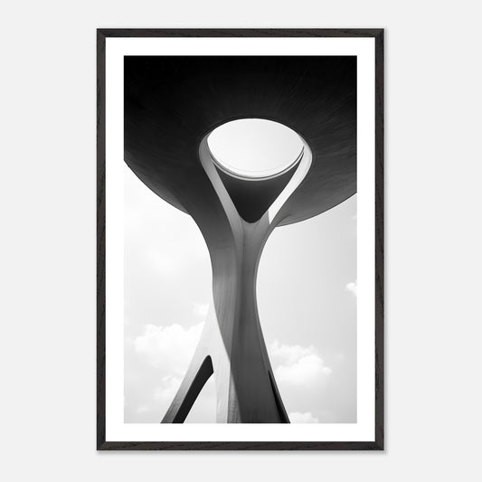 Sky Oculus - Art print in black frame