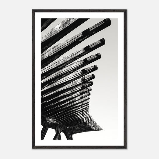 Ribbed Ascent - Art print in black frame