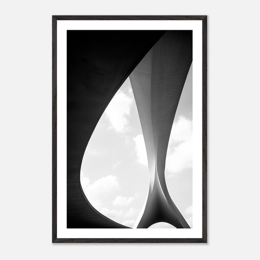 Sky Curve - Art print in black frame