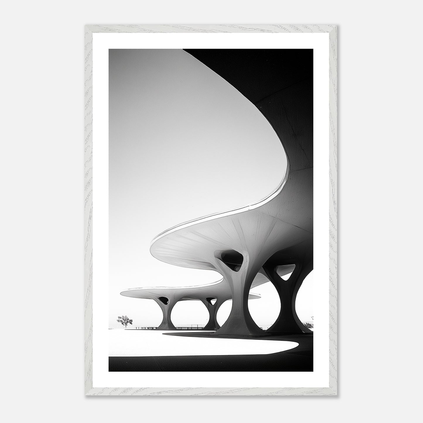 Concrete Canopy - Art print in white frame