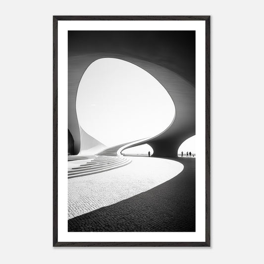 Concrete Flow - Art print in black frame