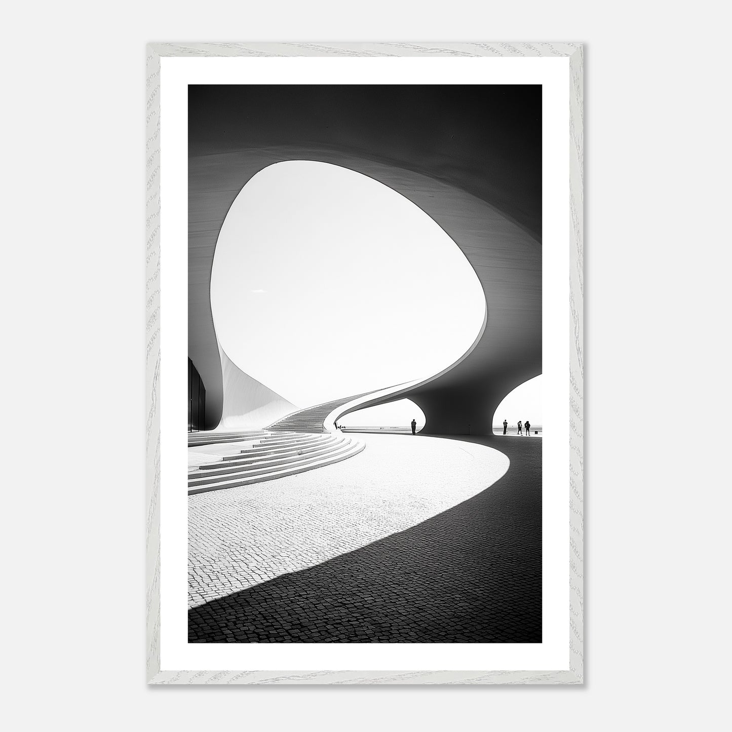 Concrete Flow - Art print in white frame