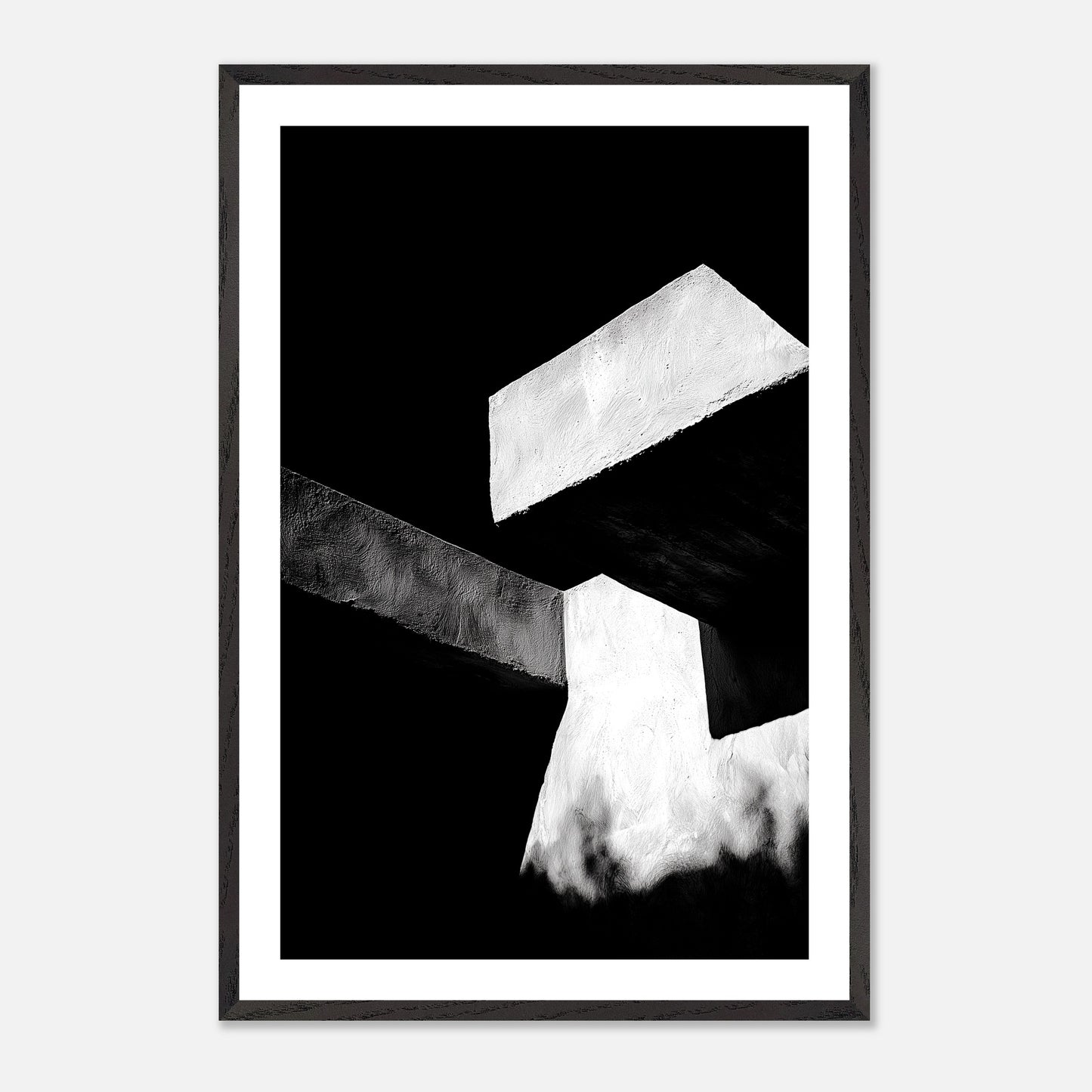 Angular Divide - Art print in black frame