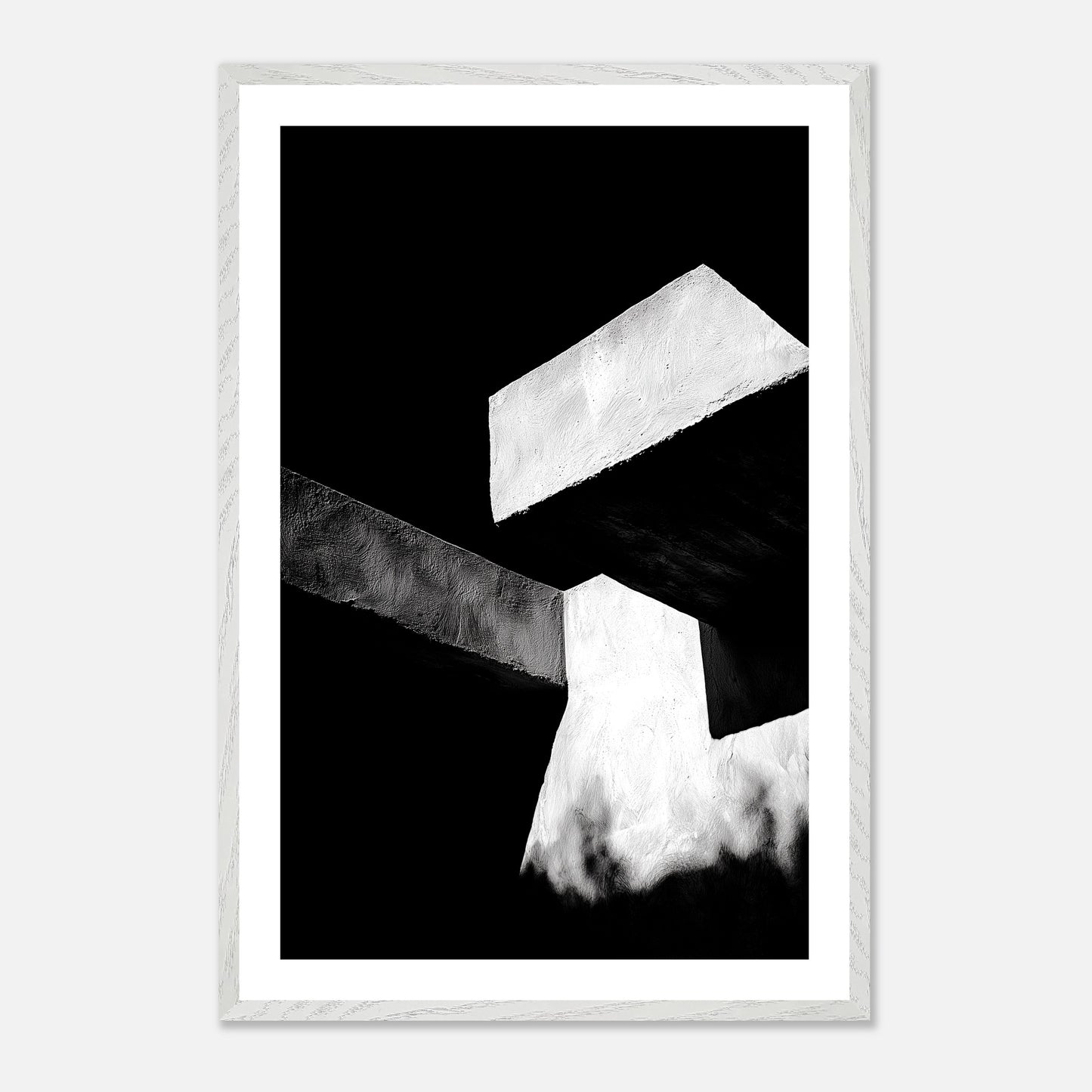 Angular Divide - Art print in white frame