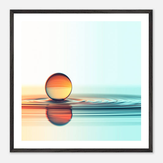 First Ripples - Art print in black frame