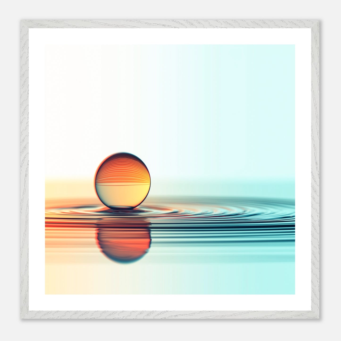 First Ripples - Art print in white frame