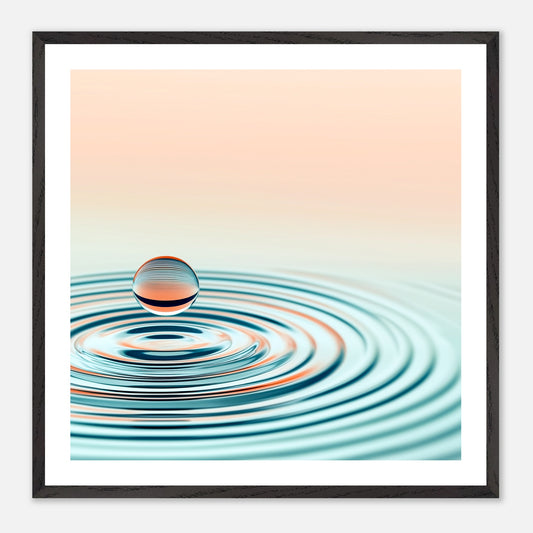 Horizon Drop - Art print in black frame