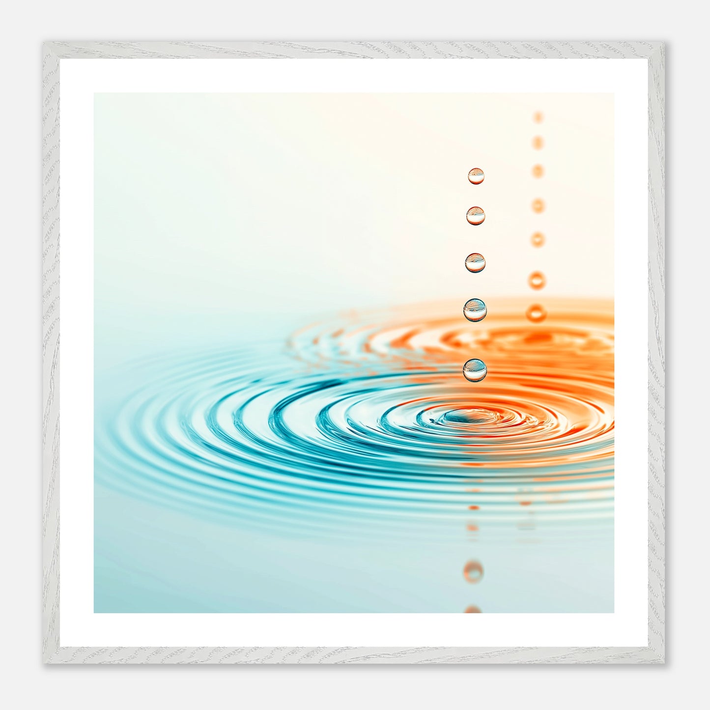Descent Sequence - Art print in white frame