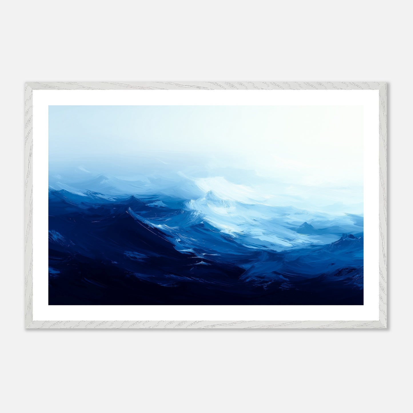 Beneath the Stillness - Art print in white frame
