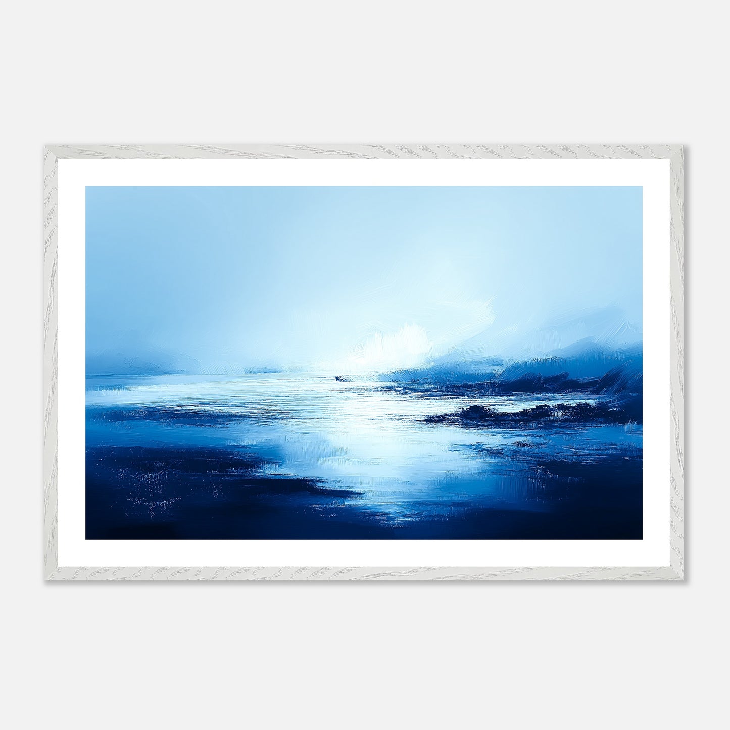 Where Land Dissolves - Art print in white frame