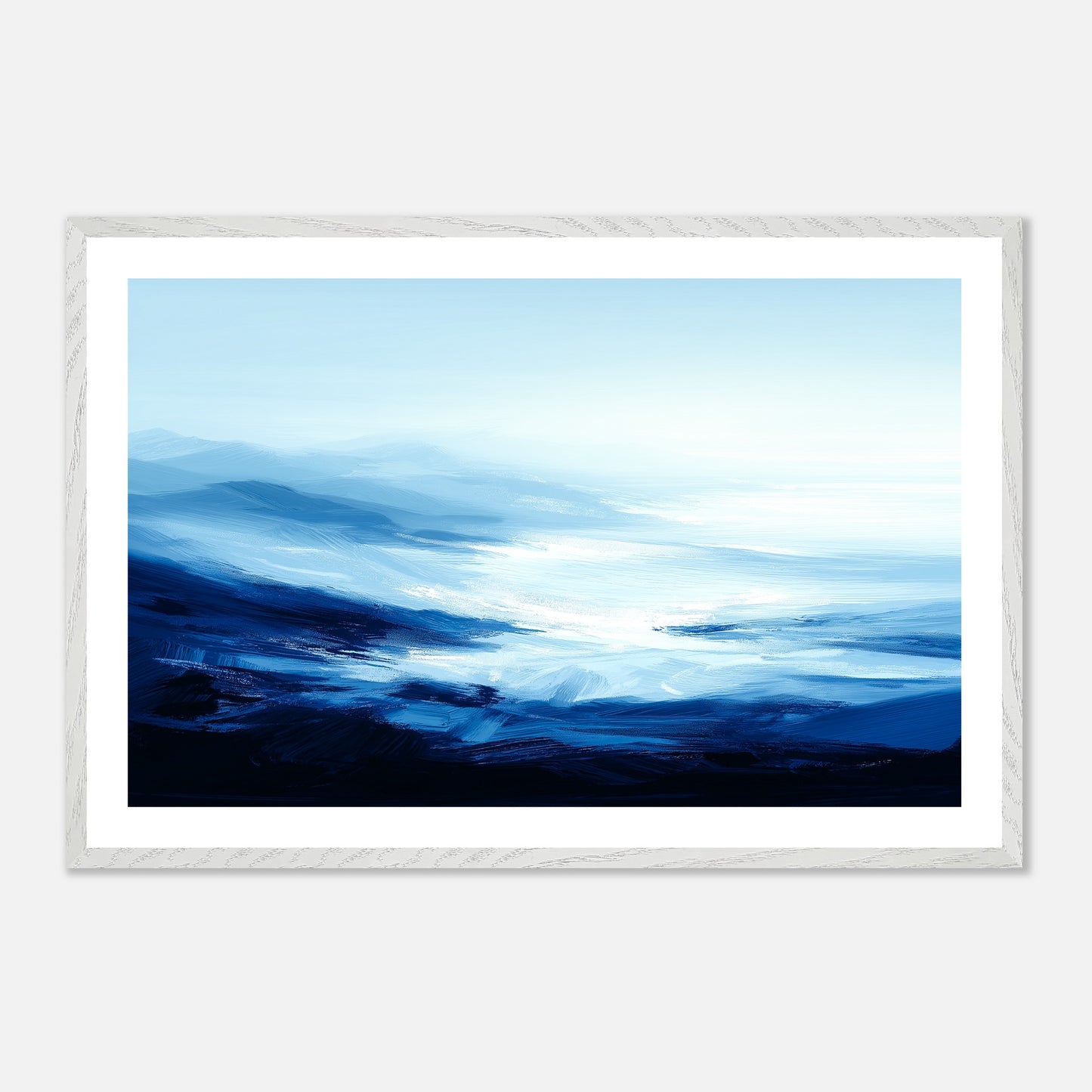 Vanishing Lines - Art print in white frame