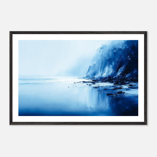 The Blue Refrain - Art print in black frame