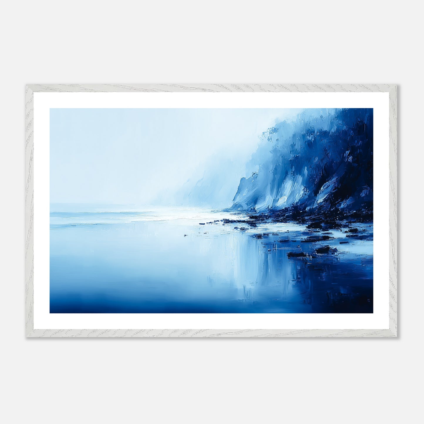 The Blue Refrain - Art print in white frame