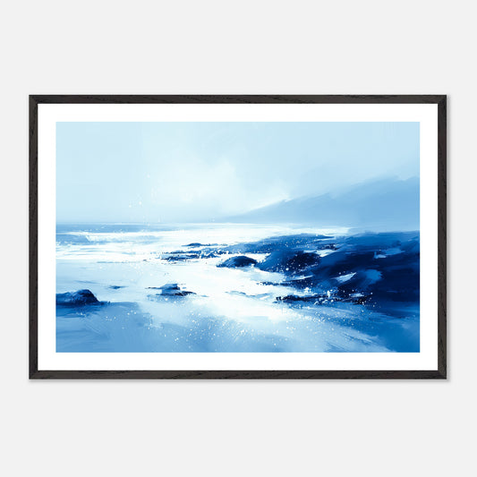 The Shoreline Untold - Art print in black frame