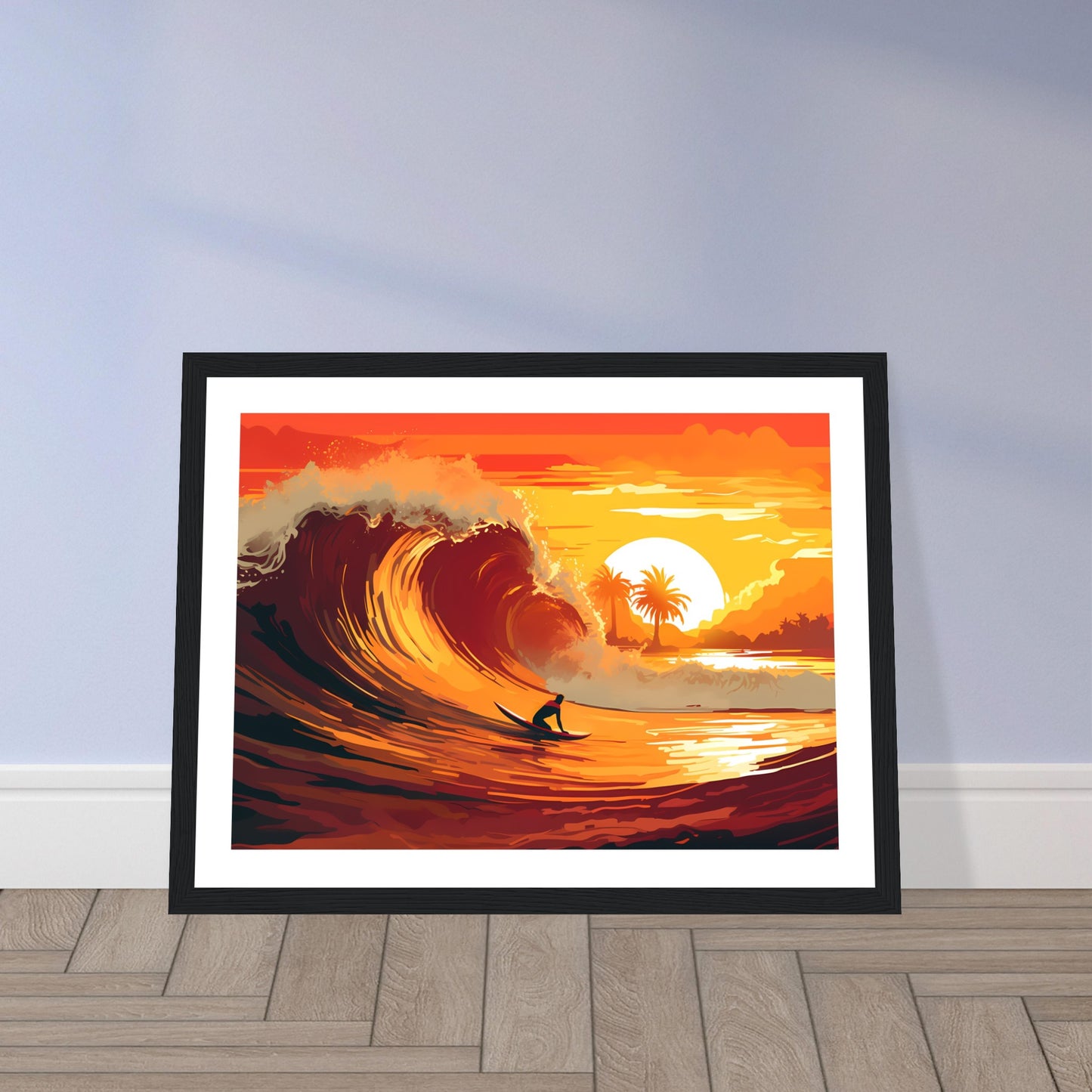 Anticipation in Gold - Sunset Surfing - Wall Art