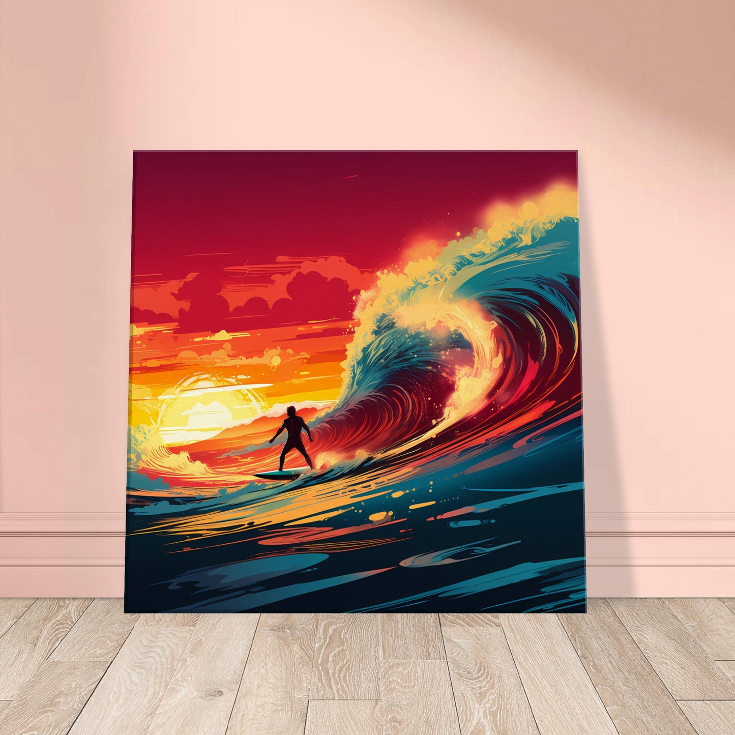 Twilight Merge - Sunset Surfing - Wall Art