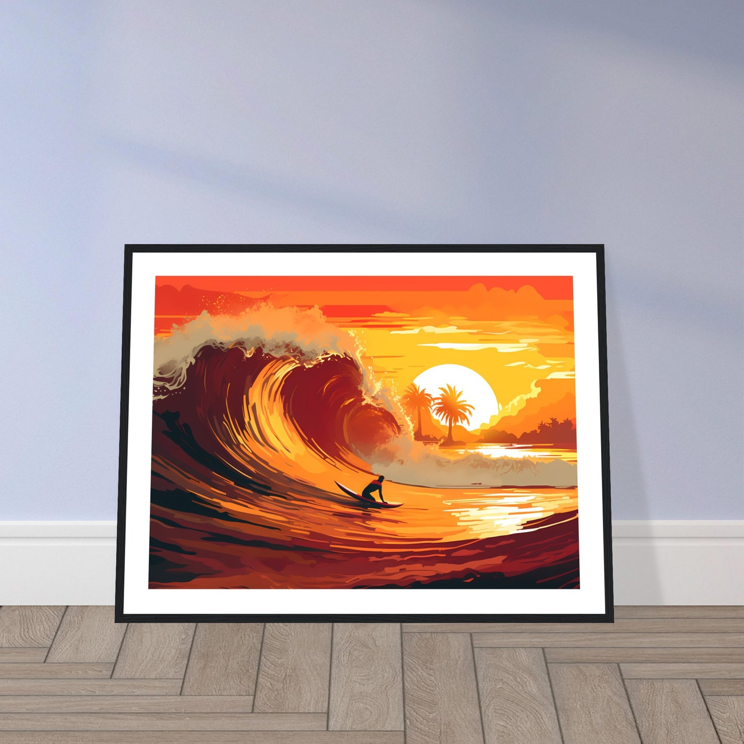 Anticipation in Gold - Sunset Surfing - Wall Art