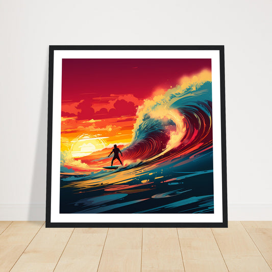 Twilight Merge - Sunset Surfing - Wall Art