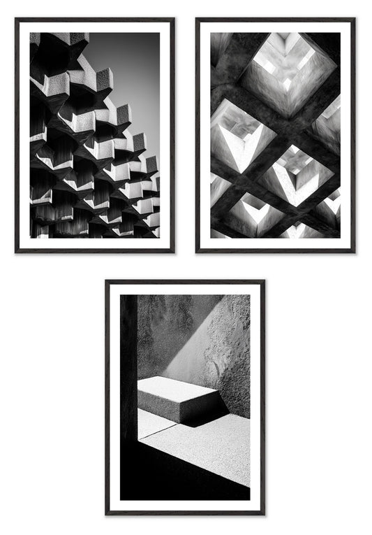 Shadow Play - Gallery wall set with art prints in black frame