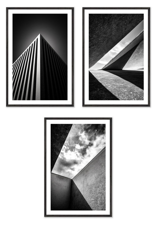 Shadow Play - Gallery wall set with art prints in black frame