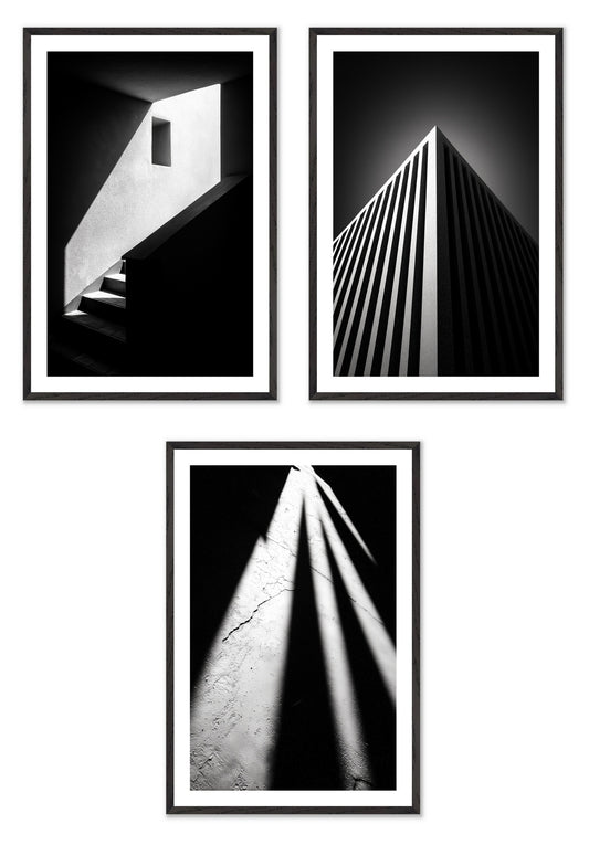 Shadow Play - Gallery wall set with art prints in black frame