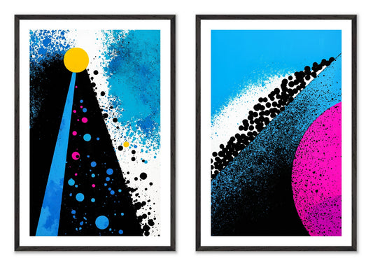 Pop Rocks and Soda - Gallery wall set with art prints in black frame