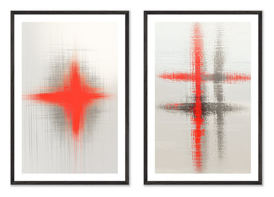 The Imperfect Grid - Gallery wall set with art prints in black frame