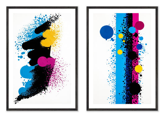 Pop Rocks and Soda - Gallery wall set with art prints in black frame